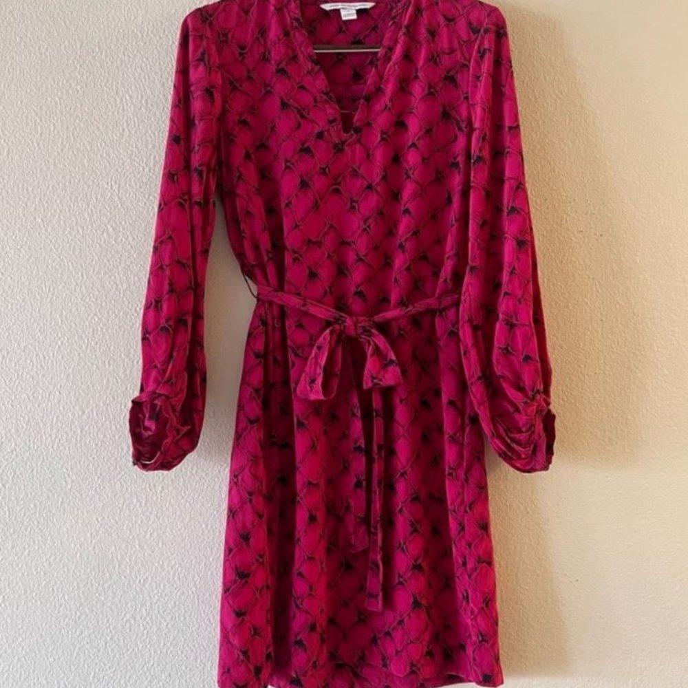 Diane Von Furstenberg Tanyana pink silk dress
